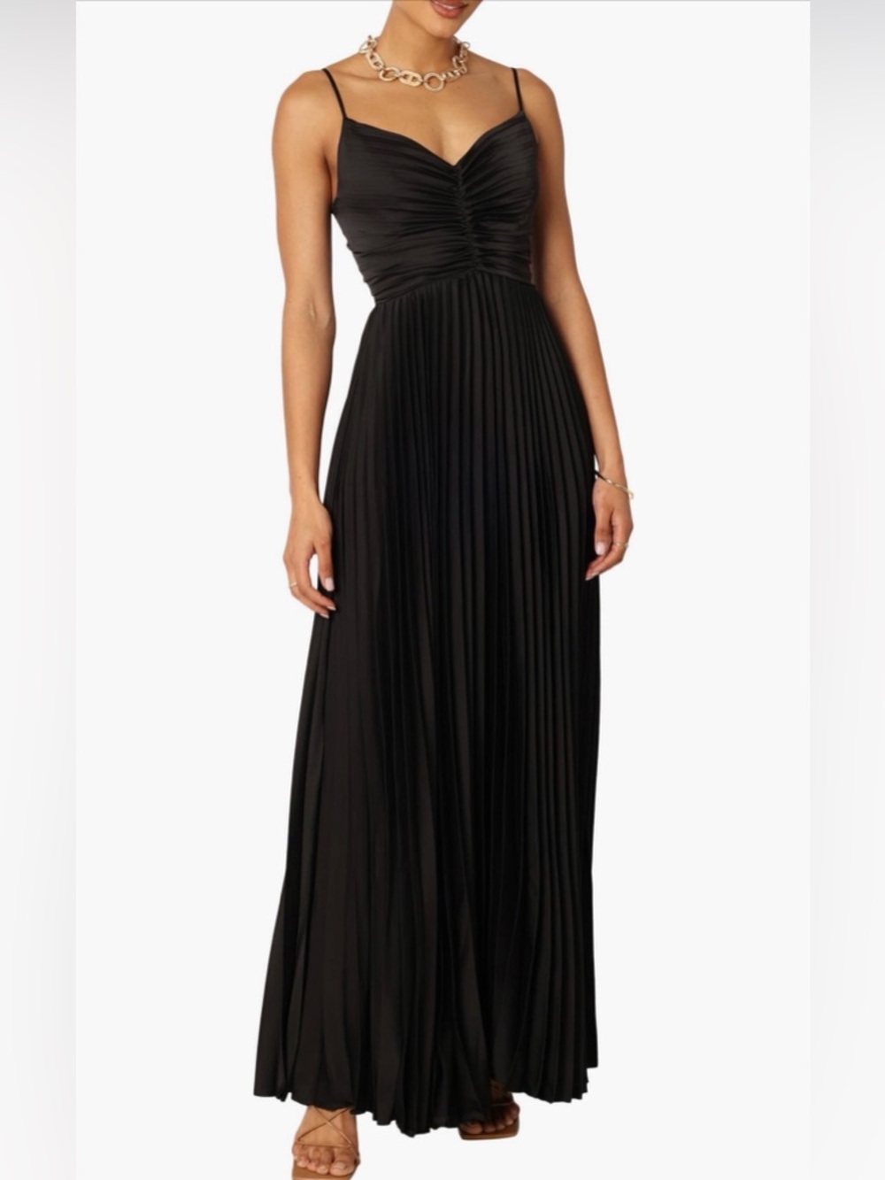 Petal & Pup Naira Pleated Maxi Dress NWT